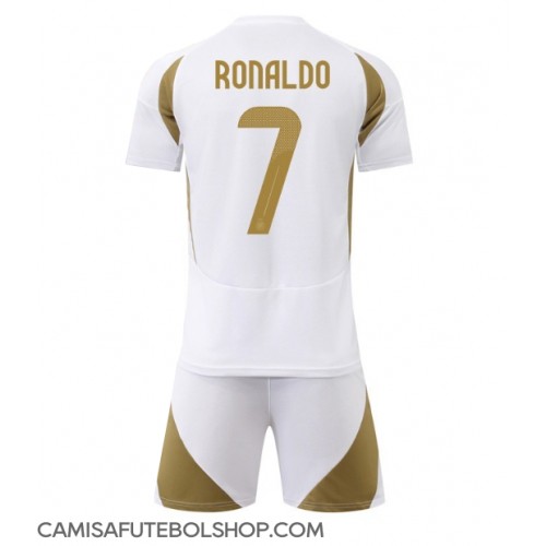 Camisa de time de futebol Al-Nassr Cristiano Ronaldo #7 Replicas 3º Equipamento Infantil 2024-25 Manga Curta (+ Calças curtas)